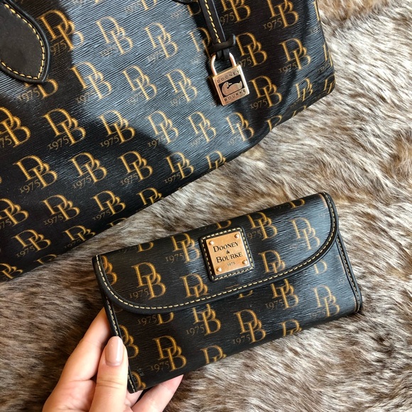 Dooney & Bourke Handbags - Dooney & Bourke Coated Canvas Continental Wallet